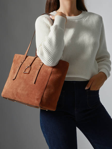 Sac Porté épaule Altesse Suede Cuir Etrier Marron altesse suede EASU088M vue secondaire 1